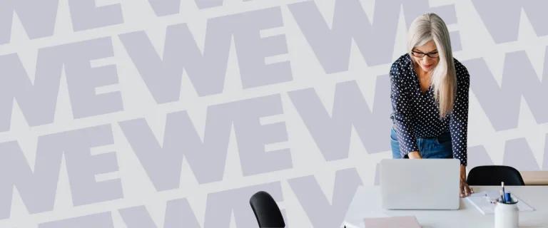 Professional women using a laptop at a desk