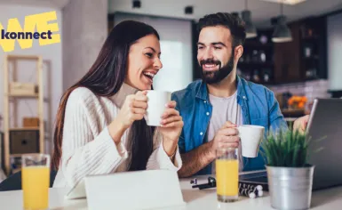 couple using satellite broadband