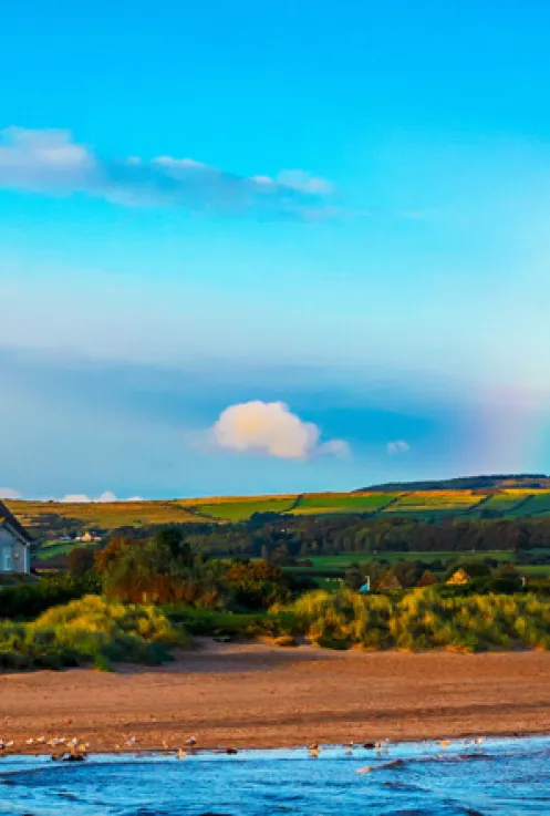 House by the seaside receiving satellite internet